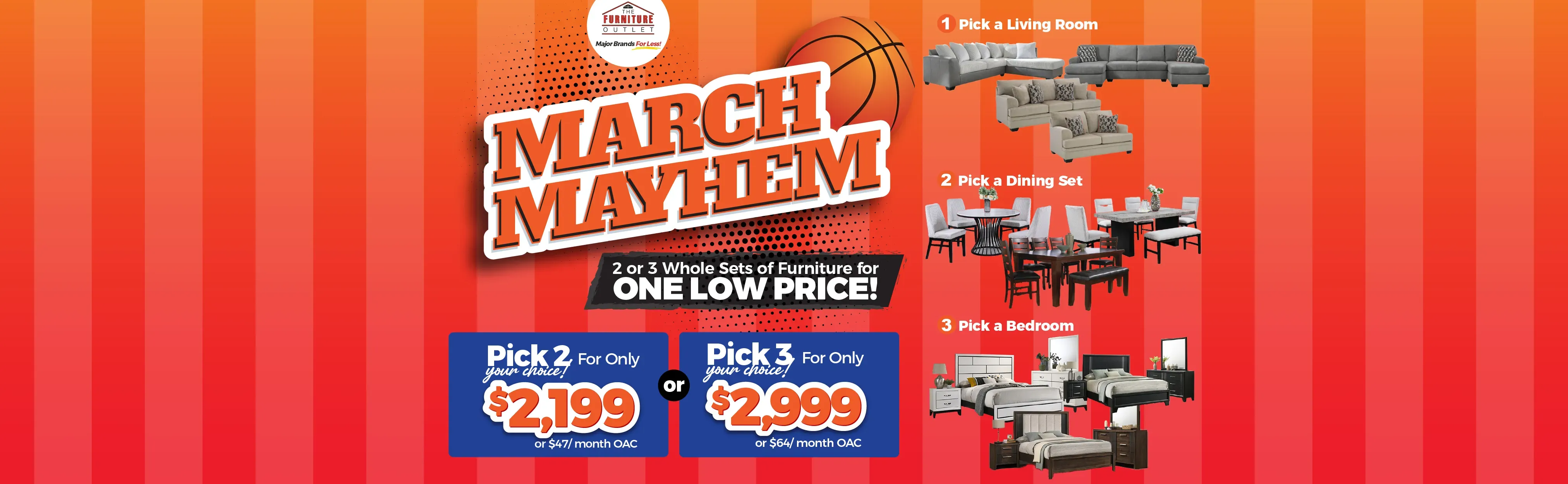 March Mayhem Pick 3 Sale! - El Paso, TX Furniture